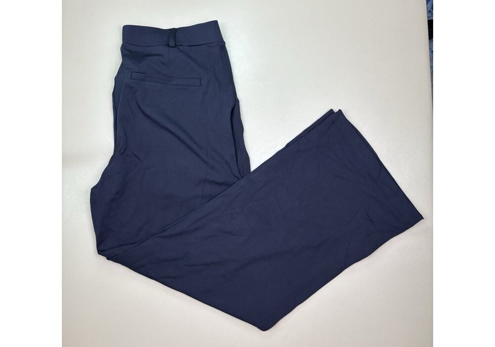 Iuga Black Wide Leg Yoga Dress Pants Womens Large Pull On Stretch NWT